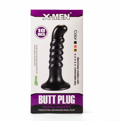 Plug anale extra spesso X-Men da 10" Nero IV