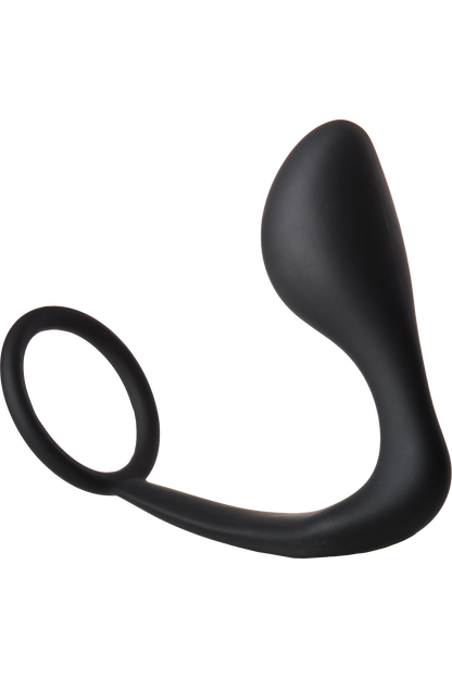 FANTASTICO PLUG ANALE CON ANELLO PER IL PENNELLO NERO