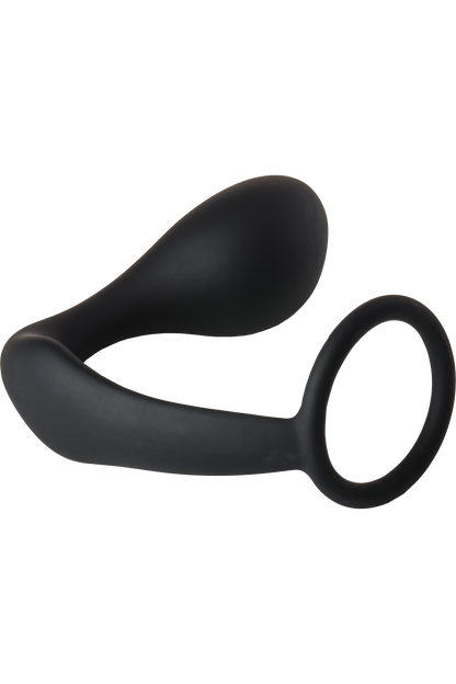 FANTASTICO PLUG ANALE CON ANELLO PER IL PENNELLO NERO