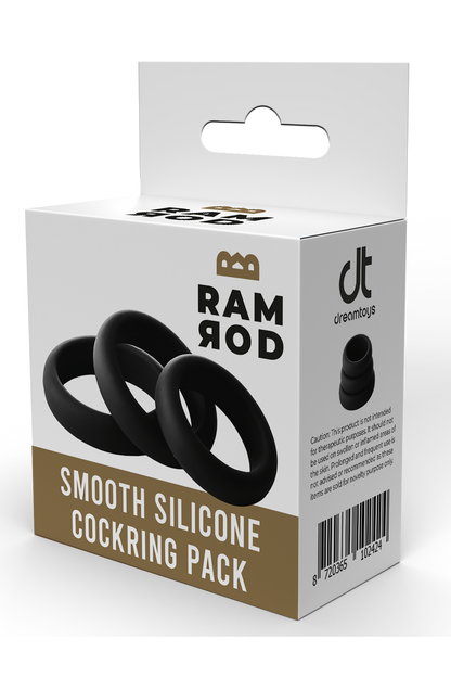 Confezione di anelli per pene in silicone liscio Ramrod
