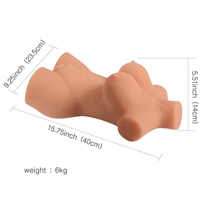 Bambola del sesso a mezzo busto da donna prosperosa