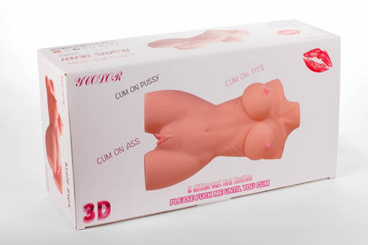 Masturbatore 3D a doppio foro