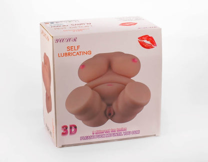 Masturbatore 3D a doppio foro V