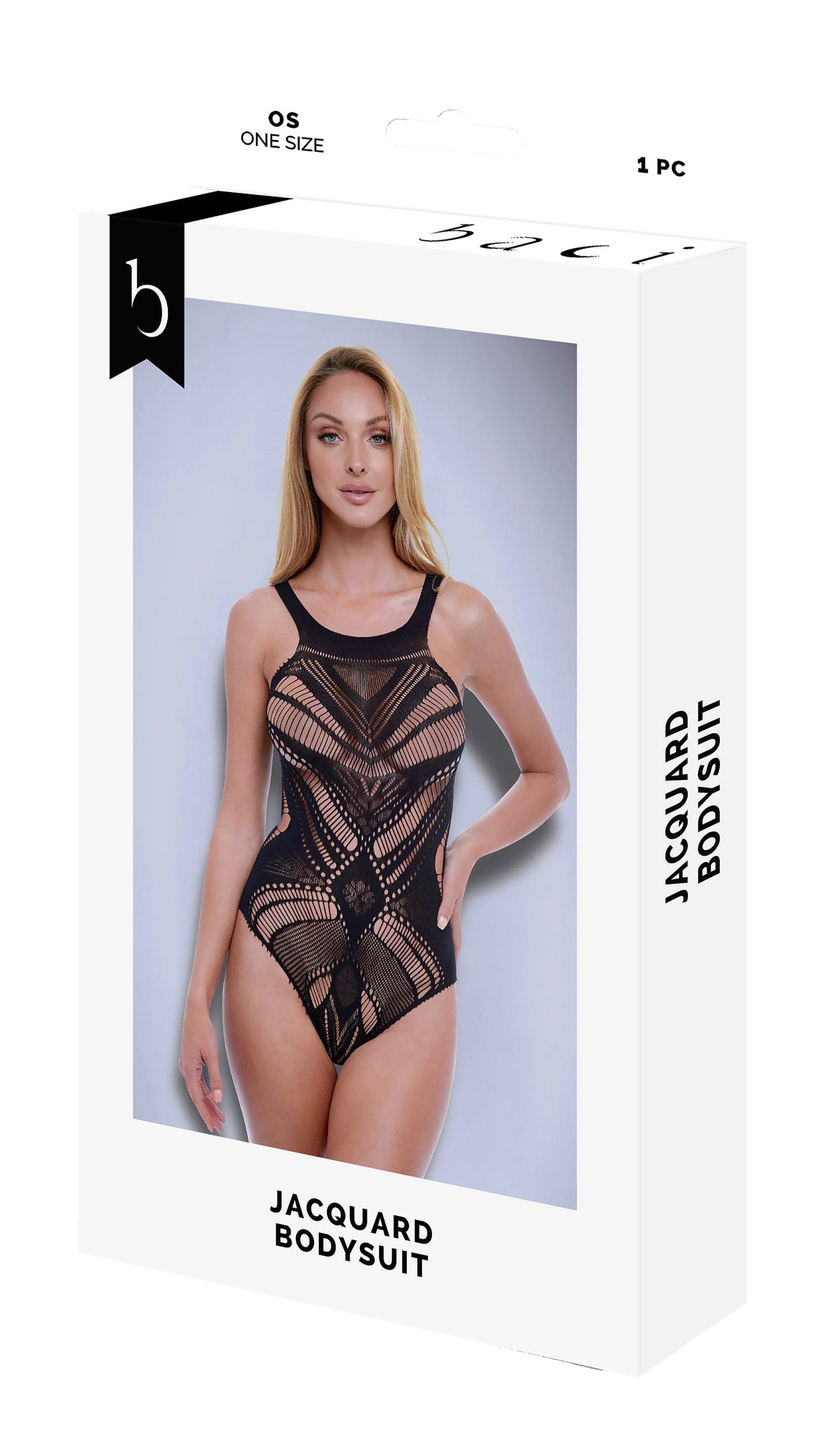 BODY BACI JACQUARD NERO, OS