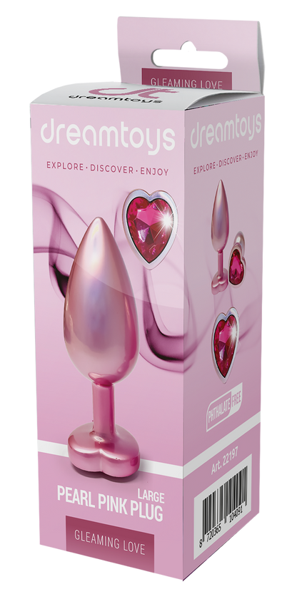 Plug grande rosa perla scintillante dell'amore
