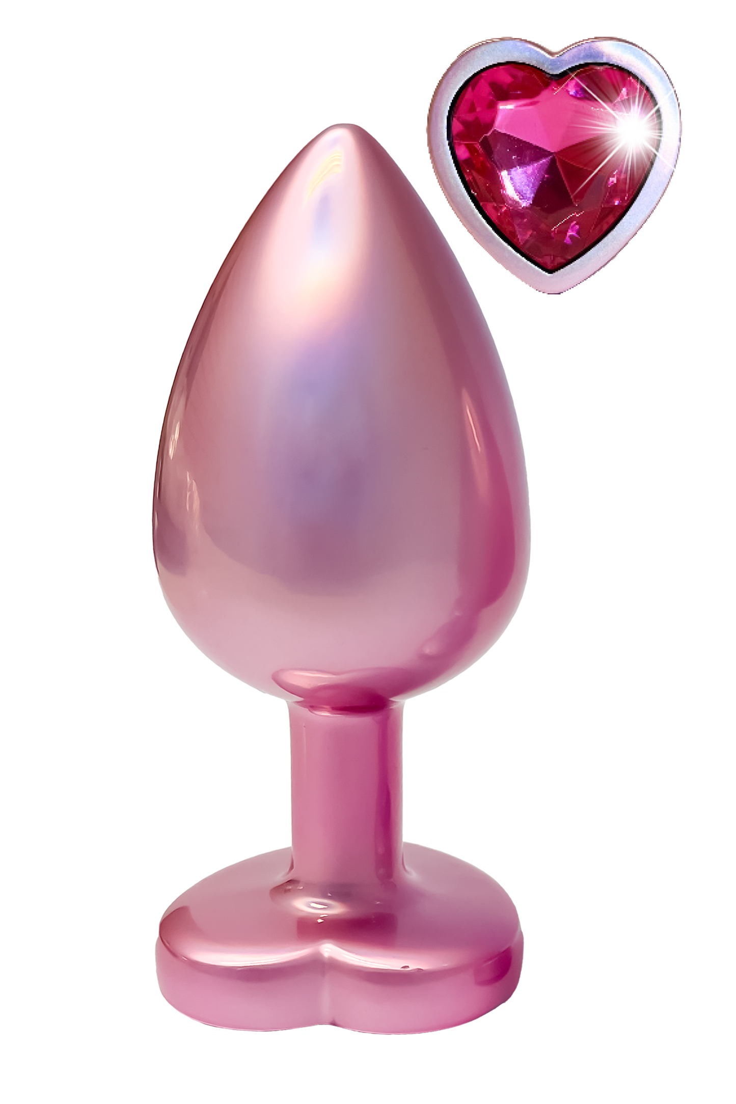 Plug grande rosa perla scintillante dell'amore