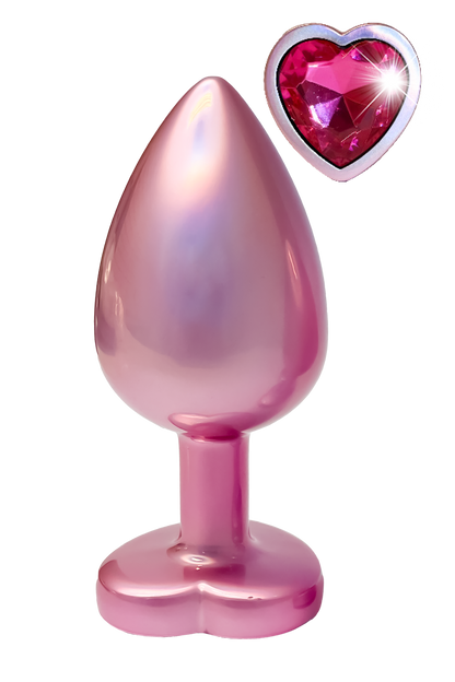 Plug grande rosa perla scintillante dell'amore