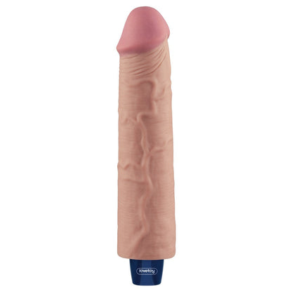Dildo vibrante ricaricabile REAL SOFTEE da 9,5" (color carne)