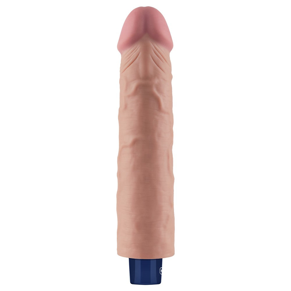 Dildo vibrante ricaricabile REAL SOFTEE da 9,5" (color carne)