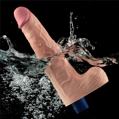 Dildo vibrante ricaricabile REAL SOFTEE da 10" (color carne)_B15O50_4