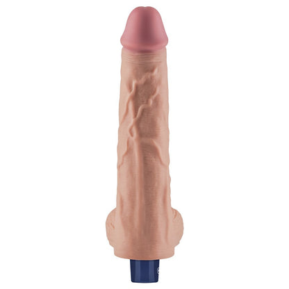 Dildo vibrante ricaricabile REAL SOFTEE da 10" (color carne)_B15O50_4