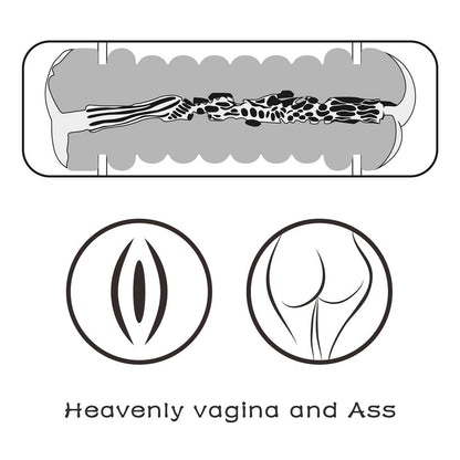 Vagina e culo con doppia estensione laterale per pelle vergine