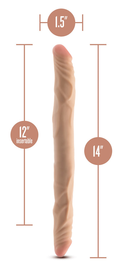 DR. SKIN PLUS 14" DOPPIO DONG POSABILE BEIGE