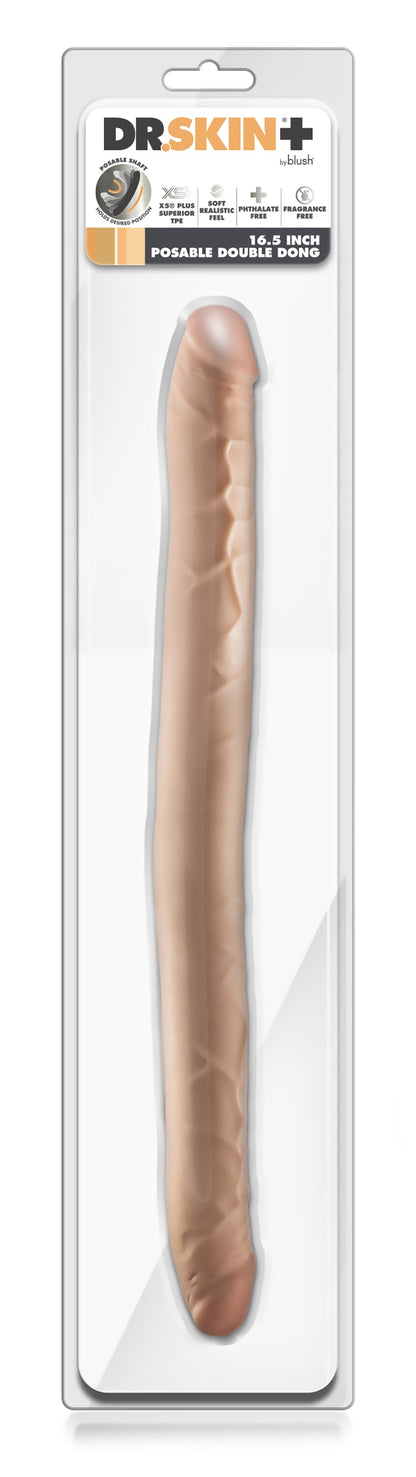 DR. SKIN PLUS 16.5" DOPPIO DONG POSIZIONABILE BEIGE