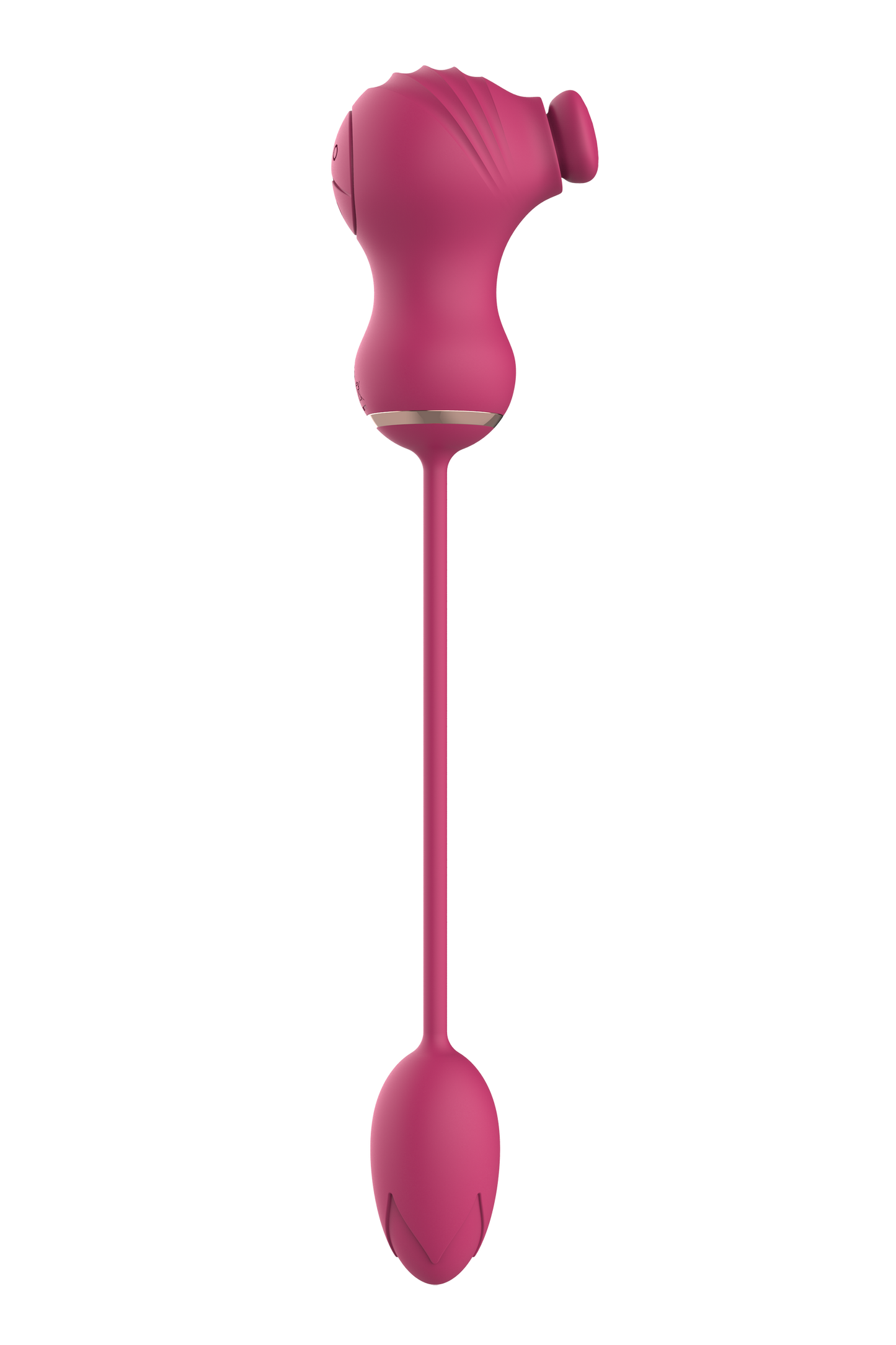 ESSENTIALS DOPPIO STIMOLATORE FLESSIBILE E UOVO VIBRANTE ROSA