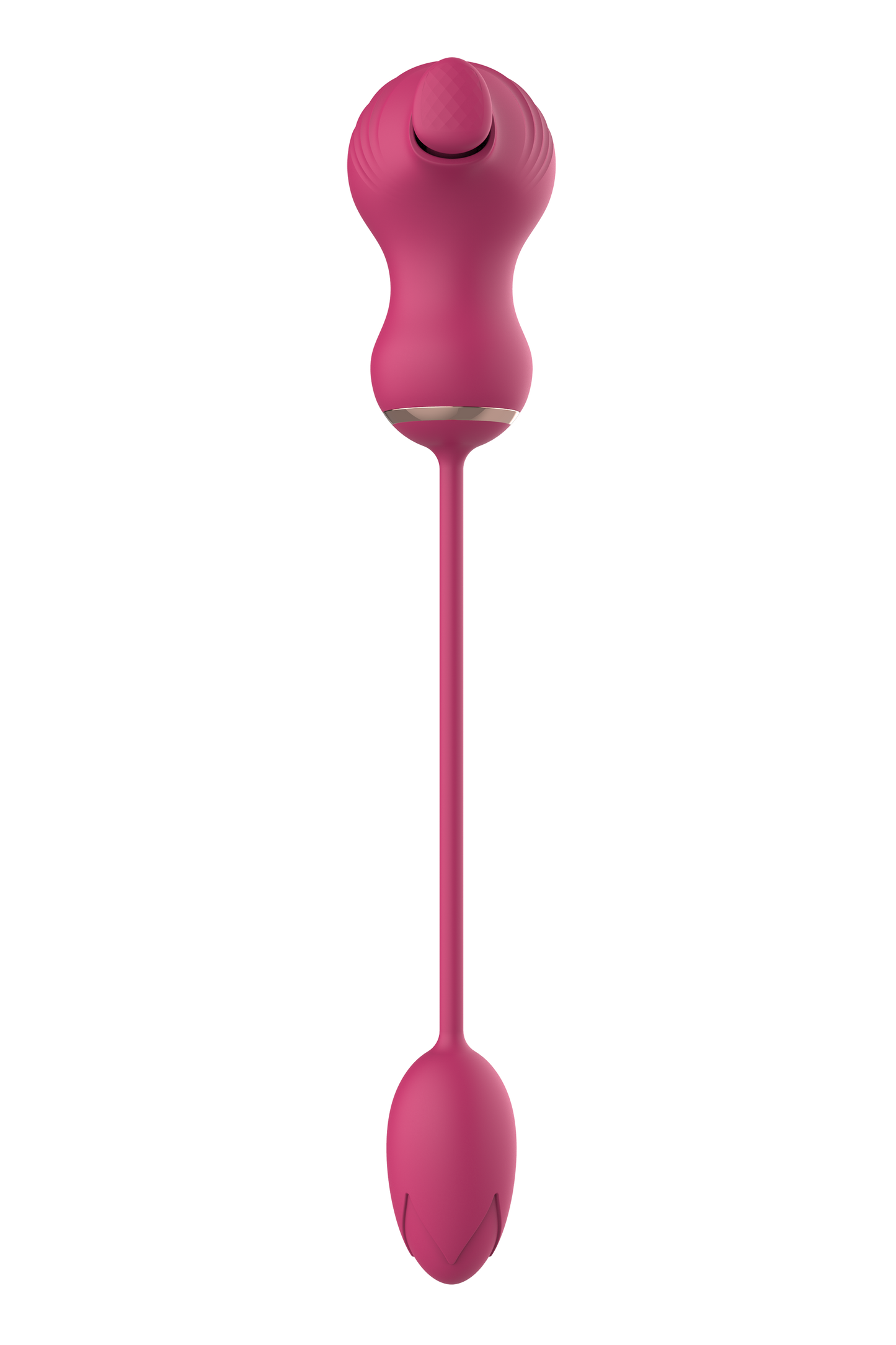 ESSENTIALS DOPPIO STIMOLATORE FLESSIBILE E UOVO VIBRANTE ROSA