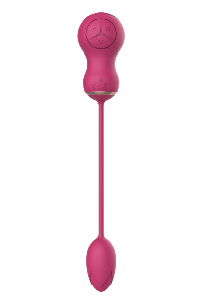 ESSENTIALS DOPPIO STIMOLATORE FLESSIBILE E UOVO VIBRANTE ROSA
