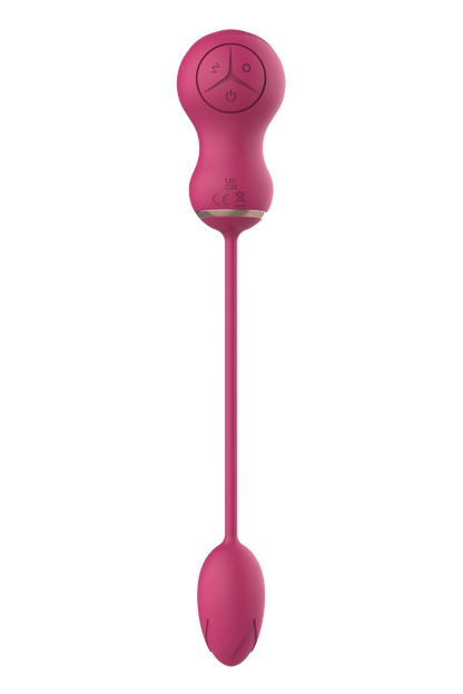 ESSENTIALS DOPPIO STIMOLATORE FLESSIBILE E UOVO VIBRANTE ROSA
