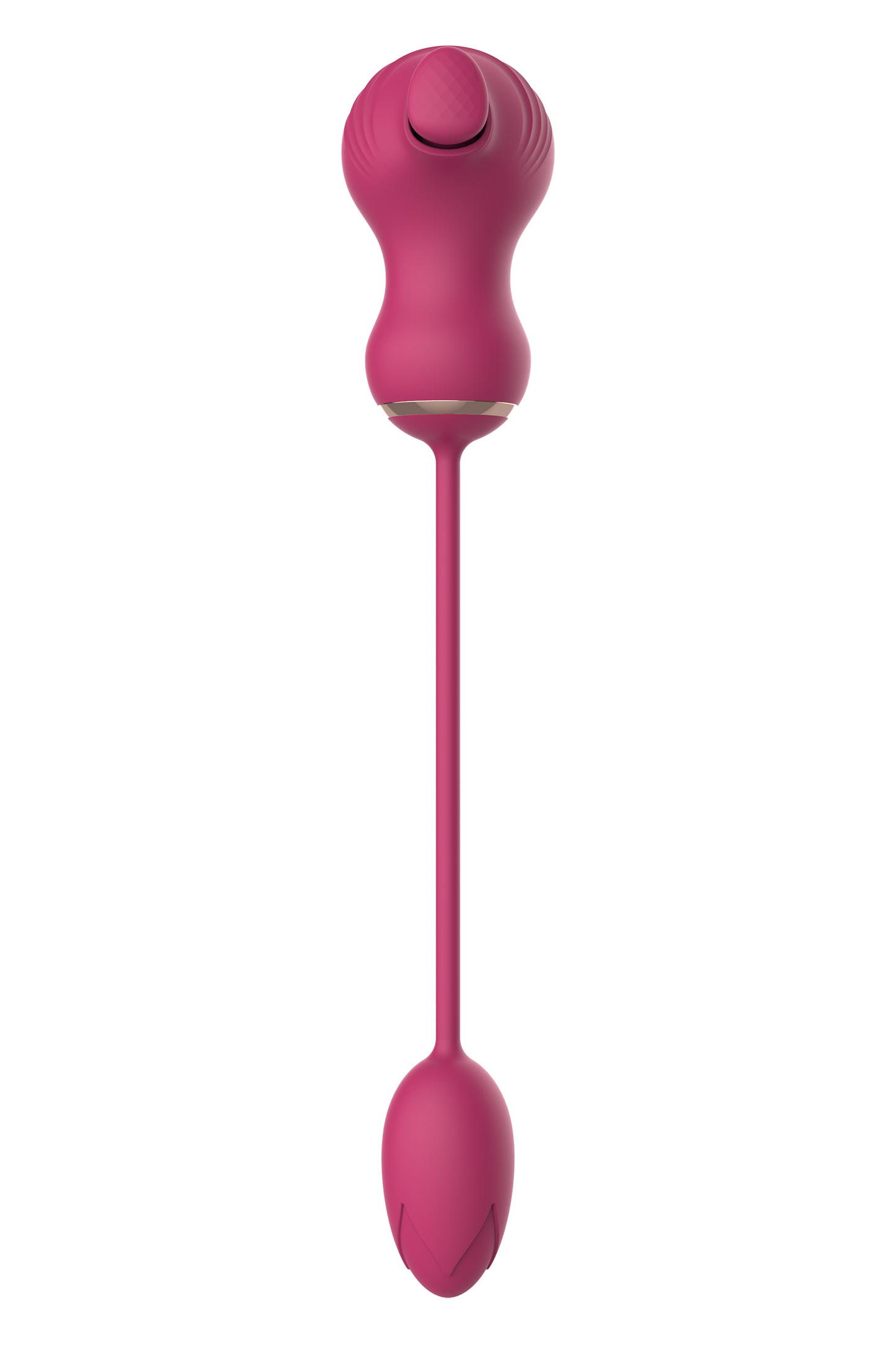ESSENTIALS DOPPIO STIMOLATORE FLESSIBILE E UOVO VIBRANTE ROSA