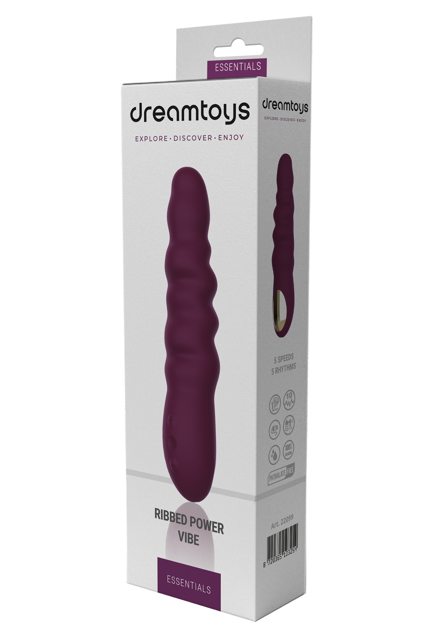 ESSENTIALS RIBBED POWER VIBE VIOLA