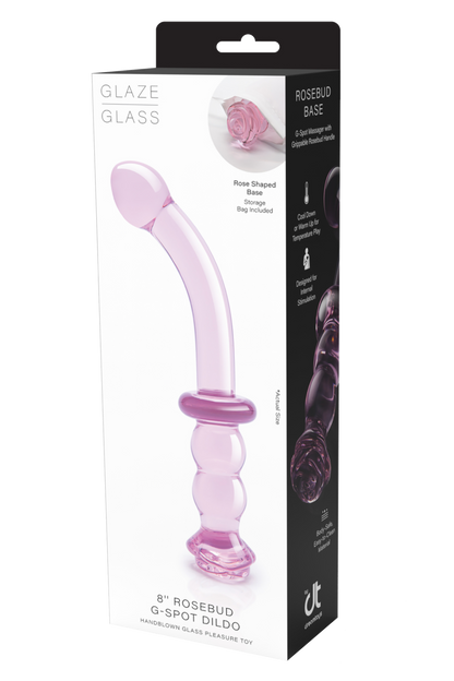 DILDO G-SPOT IN VETRO ROSA GLASS
