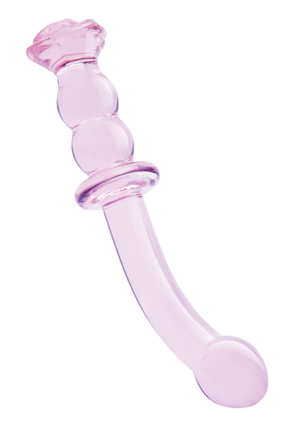 DILDO G-SPOT IN VETRO ROSA GLASS