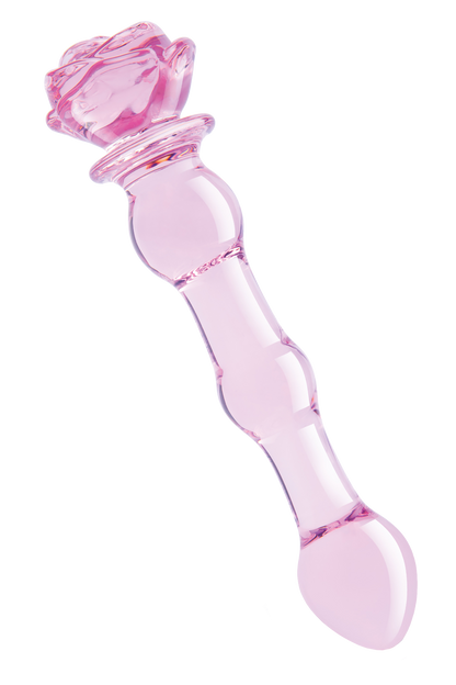 DILDO CON PERLINE IN VETRO Smaltato ROSA