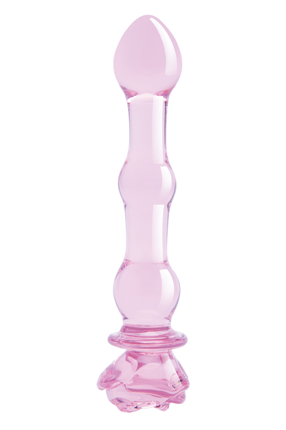 DILDO CON PERLINE IN VETRO Smaltato ROSA