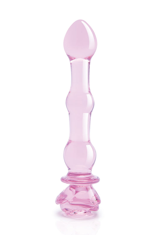DILDO CON PERLINE IN VETRO Smaltato ROSA