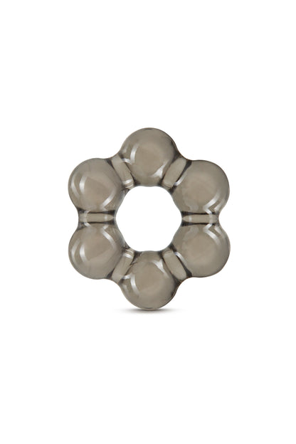 ANELLO PER IL PENE CON PERLINE SPESSE STAY HARD NERO