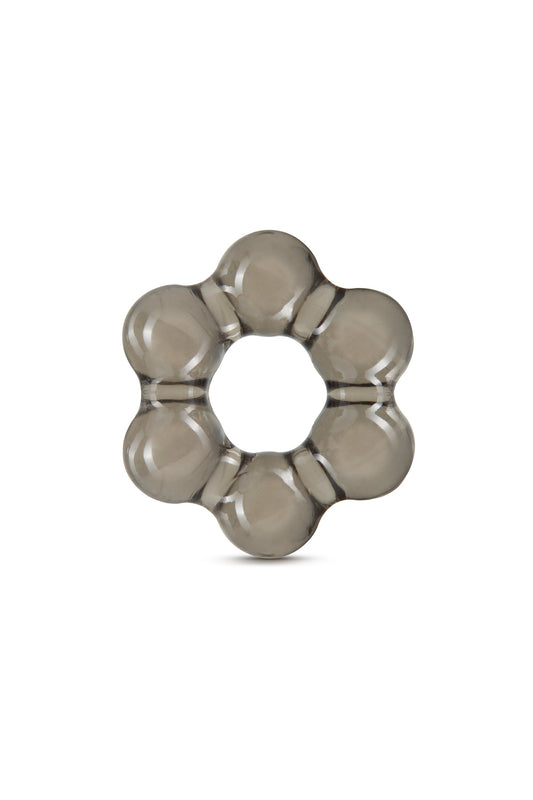 ANELLO PER IL PENE CON PERLINE SPESSE STAY HARD NERO