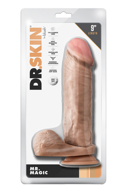 DR. SKIN MR. MAGIC DILDO DA 9 POLLICI CON PALLE BEIGE