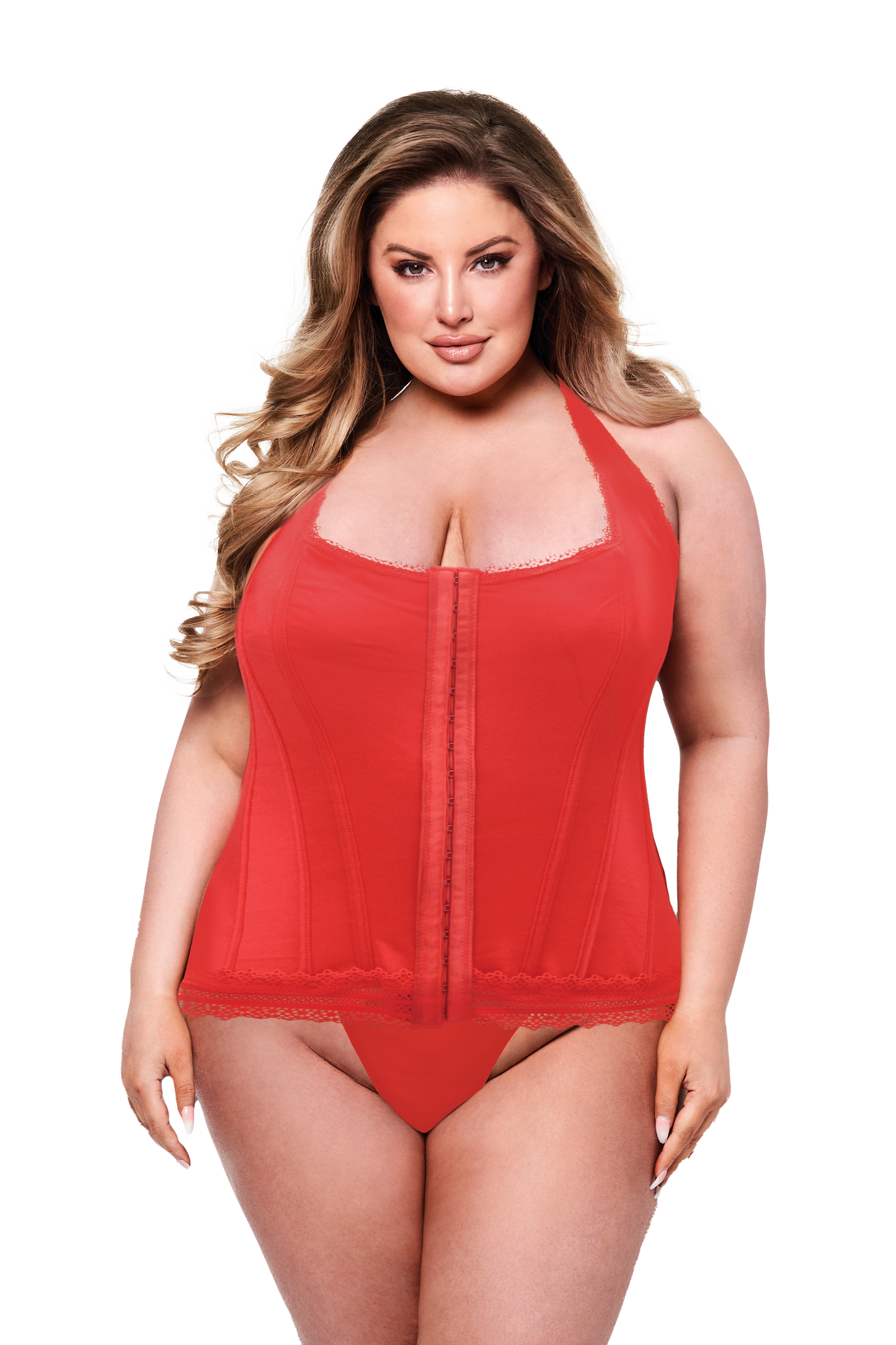 BACI BUSTIER RED