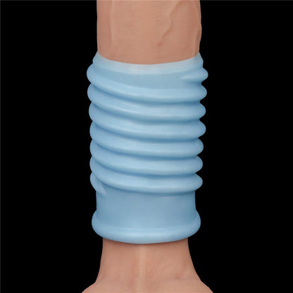 Anello vibrante a spirale blu