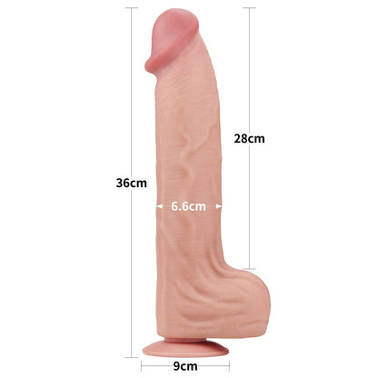 Dildo doppio strato scorrevole da 14'' King Size