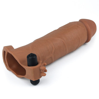 Manicotto vibrante per pene Pleasure X-Tender n. 6 marrone