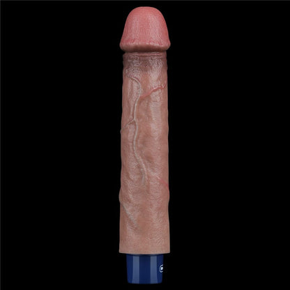 Dildo vibrante ricaricabile in silicone REAL SOFTEE da 9"