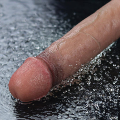 Dildo vibrante ricaricabile in silicone REAL SOFTEE da 9"
