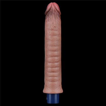 Dildo vibrante ricaricabile in silicone REAL SOFTEE da 9,5"