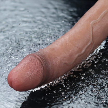 Dildo vibrante ricaricabile in silicone REAL SOFTEE da 11"