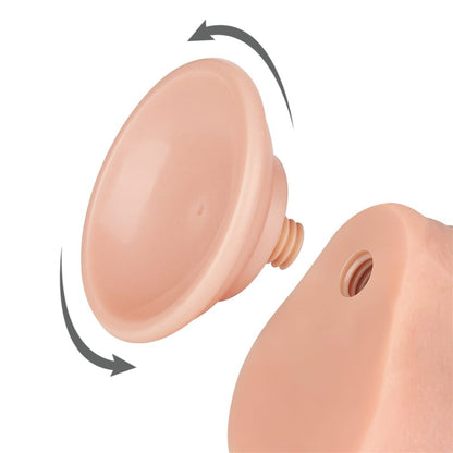 Dildo a doppio strato con pelle scorrevole da 7'' Flesh_B0O50_3