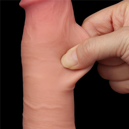 Dildo a doppio strato scorrevole da 8'' color carne I_B15O50_3