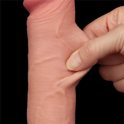 Dildo a doppio strato con pelle scorrevole da 8'' Flesh II