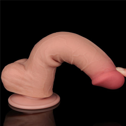 Dildo a doppio strato con pelle scorrevole da 8'' Flesh III_B15O50_3