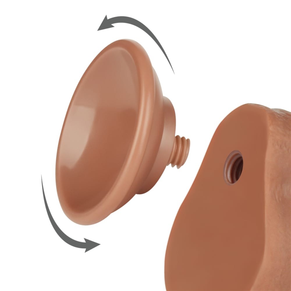 Dildo doppio strato scorrevole da 7'' marrone_B15O50_3