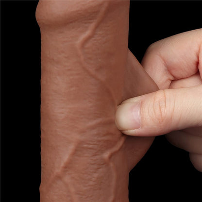 Dildo doppio strato scorrevole da 7'' marrone_B15O50_3