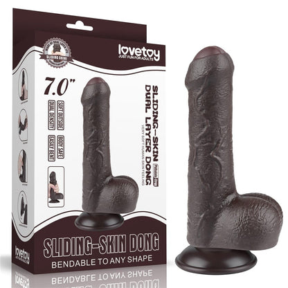 Dildo doppio strato scorrevole da 7'' nero_B15O50_3