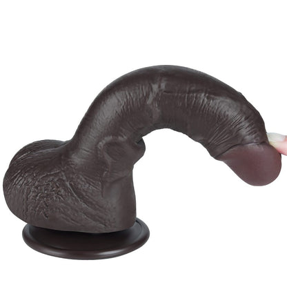 Dildo doppio strato scorrevole da 7,5'', nero I_B15O50_3