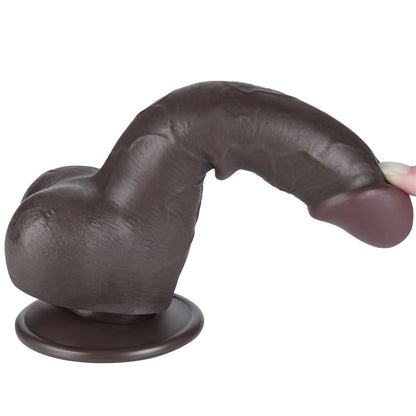 Dildo doppio strato scorrevole da 7,5'', nero II_B15O50_3