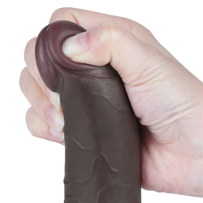 Dildo doppio strato scorrevole da 7,5'', nero II_B15O50_3